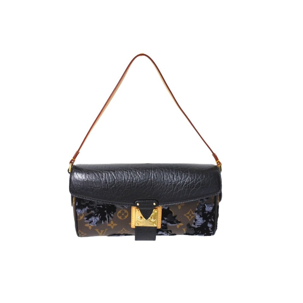 LOUIS VUITTON Fleur de Jumeage sequin handbag black